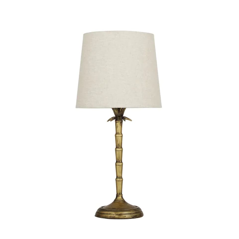 Bahama Table Lamp Antique Gold Palm Tree