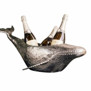 Baleine Whale Champagne Bucket Antique Silver
