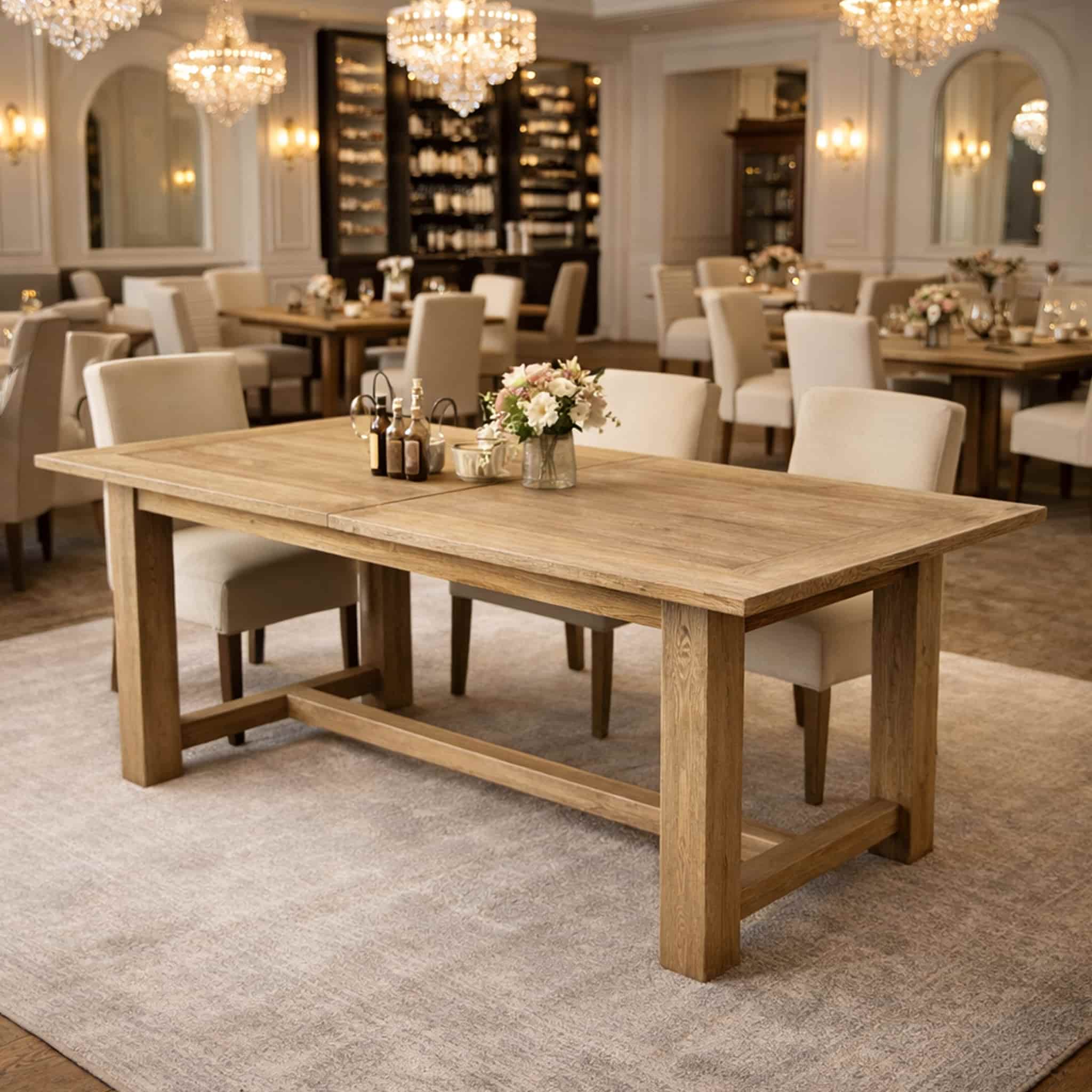 Bastien 240 CM Recycled Wooden Dining Table - Image 3