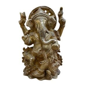 Ganesha Solid Brass Statue Standing (18cm)