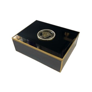Medusa Black Glass Box Gold
