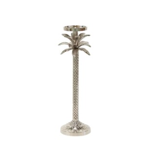 Raffles Silver Palm Candleholder Large (54cm)
