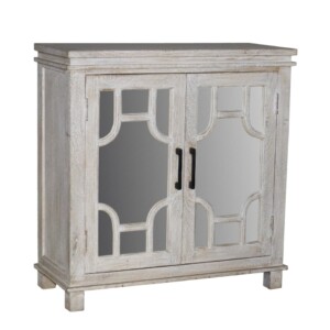 Provence 2 Door Cabinet Whitewash (92cm)