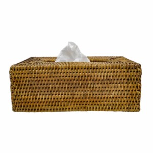 Rangoon Rattan Tissue Box Cover Natural