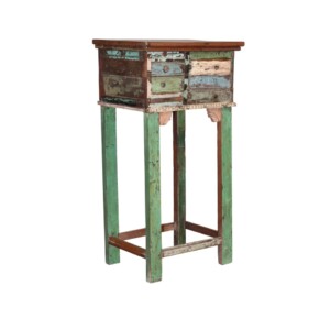 Vintage Side Table Box Teak & Acacia