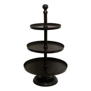 Vida 3-Tier Cake Stand Black Metal