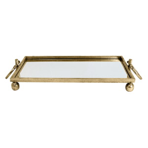 Regent Rectangle Gold Tray Mirrored (58cm)