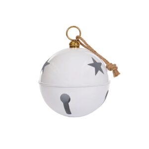 Gloss White Ball Metal Ornament Star (16cm)