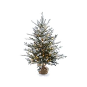 Potted Balsam Snow Tree Pre-Lit 130 LED (106cm)