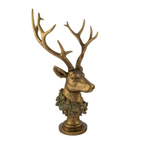 Heritage Deer On Stand Gold (65cm)