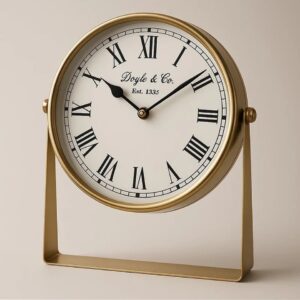Lincoln Desk Clock Satin Gold