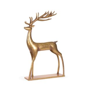 Metallic Metal Reindeer Antique Gold (57cm)