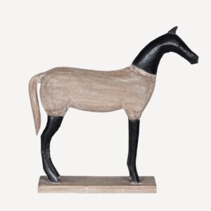 Horse Decor Wood & Iron Metal (11cm)