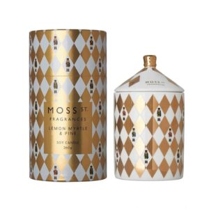 Lemon Myrtle & Pine Ceramic Candle with Nutcracker Lid (360g)