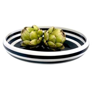 Porto Resin Bowl Black & White (35cm)