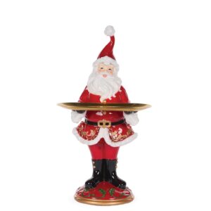 Traditional Holly Leaf Serving Santa Gold (59cm)