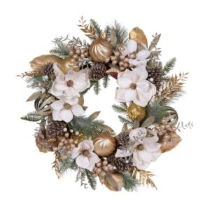 Gilded Magnolia Wreath Gold (71cm)