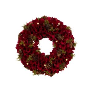 Luxe Traditional Pine Wreath Red & Gold (34cm)
