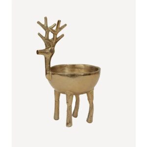 Reindeer Sweets Bowl Gold (16cm)