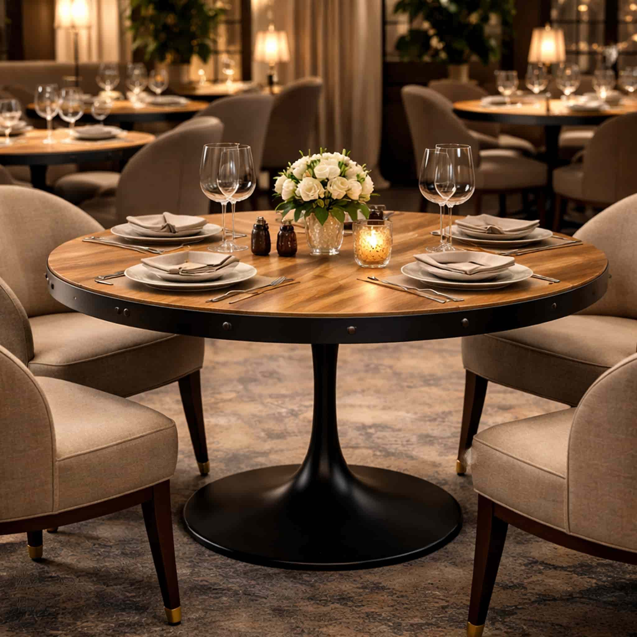 Barcelona Round Plain Top 120 CM - Image 2