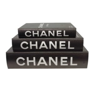 Chanel Luxury Designer Book Box Black Set 3