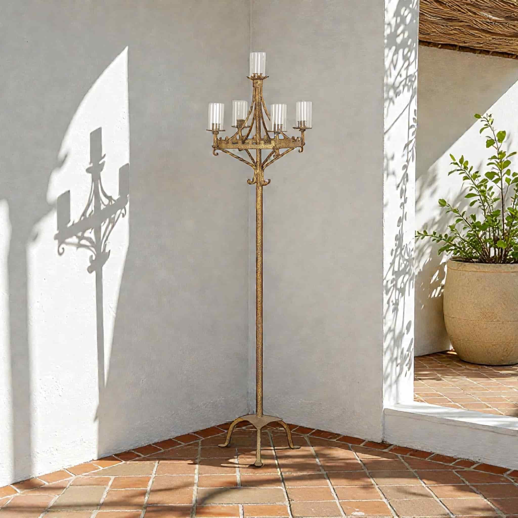 Chateau Antique Gold Candleabra - Image 4