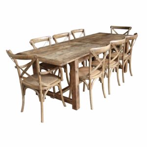 Provence 240 CM Rustic Reclaimed Wooden Dining Table