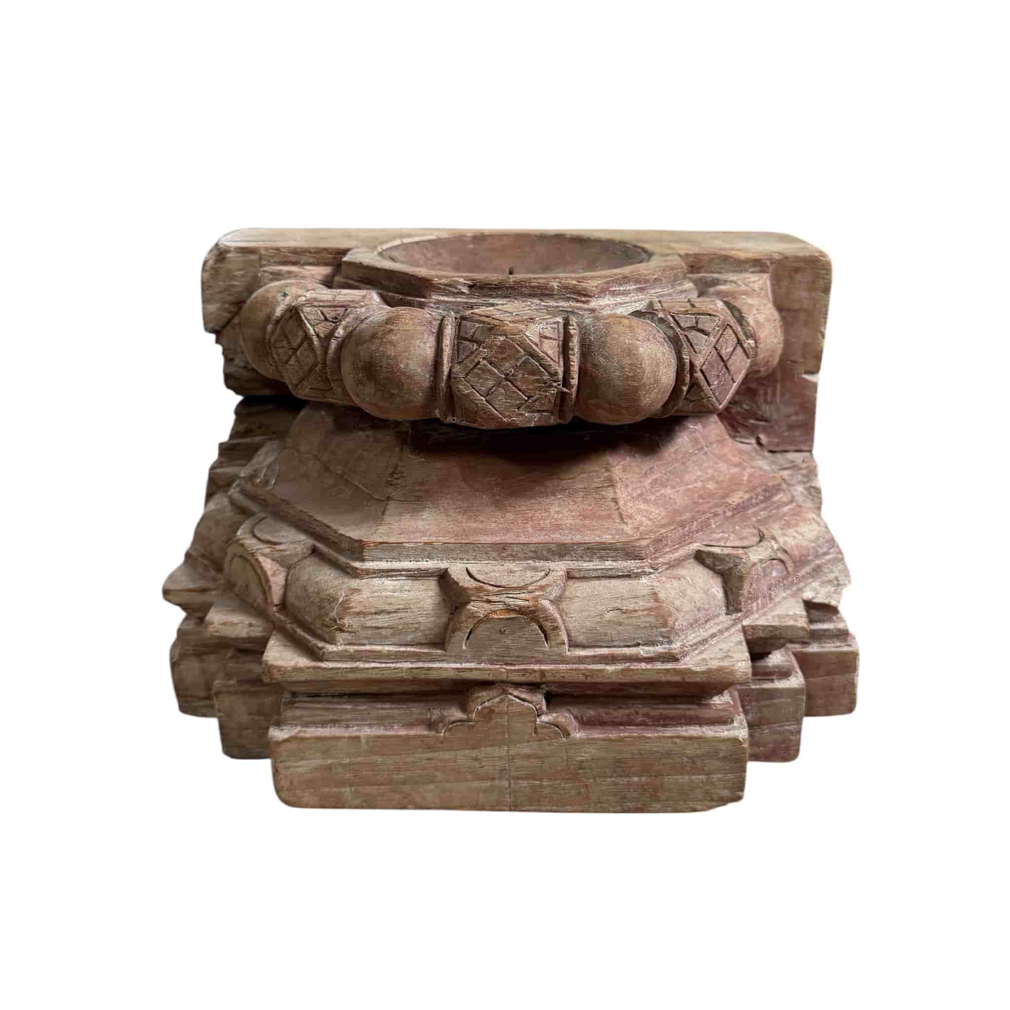 Vintage Carved Base Round