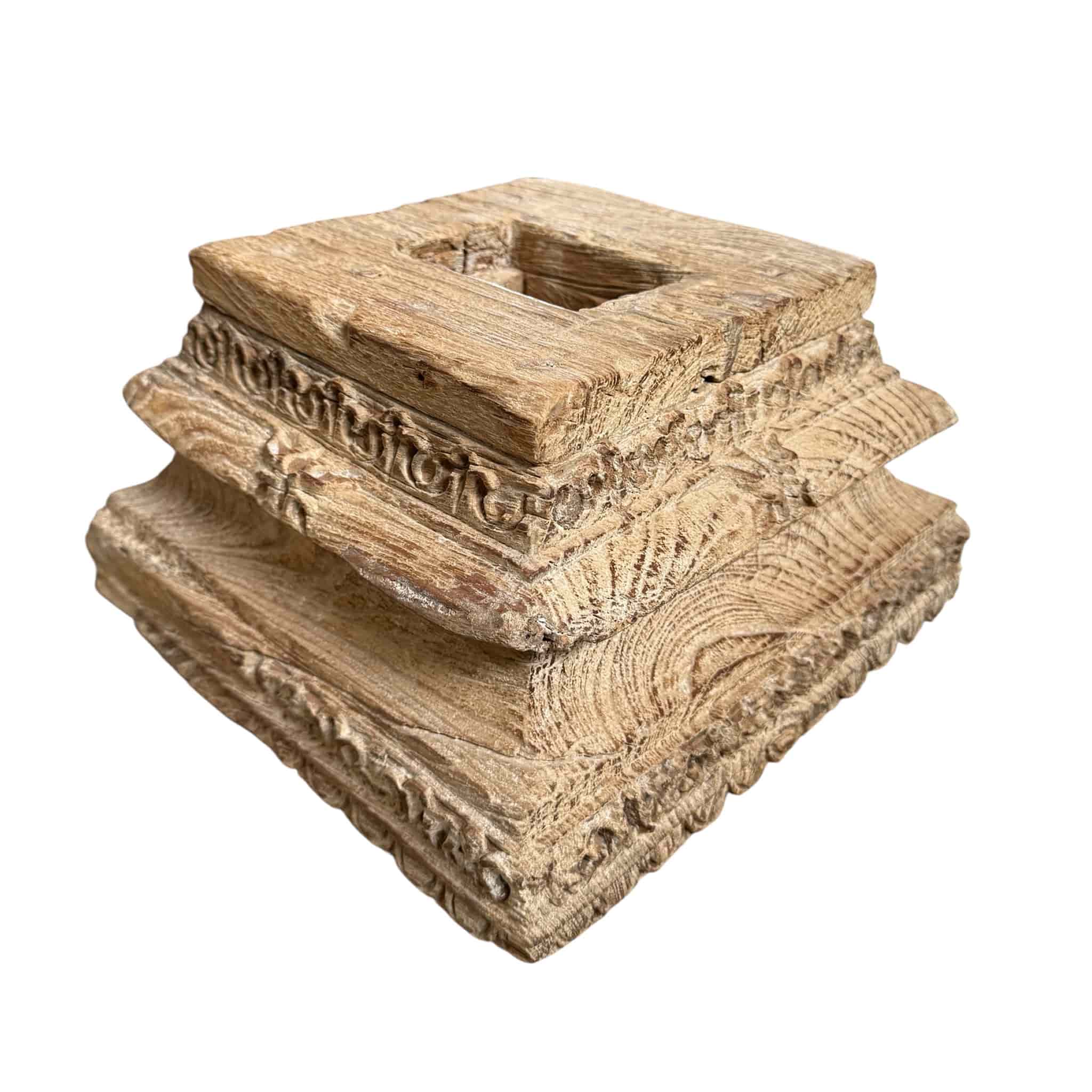 Vintage Carved Base Square - Image 2