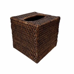 Cacao Rattan Tissue Box