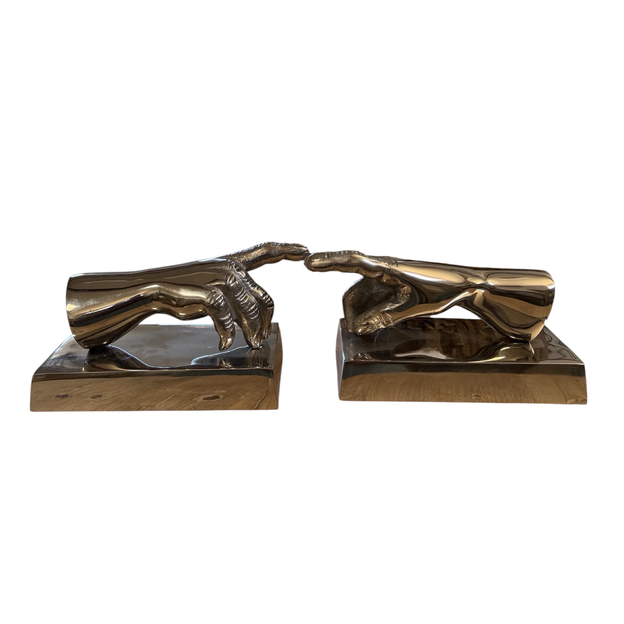 Leo Nickel Silver Bookends