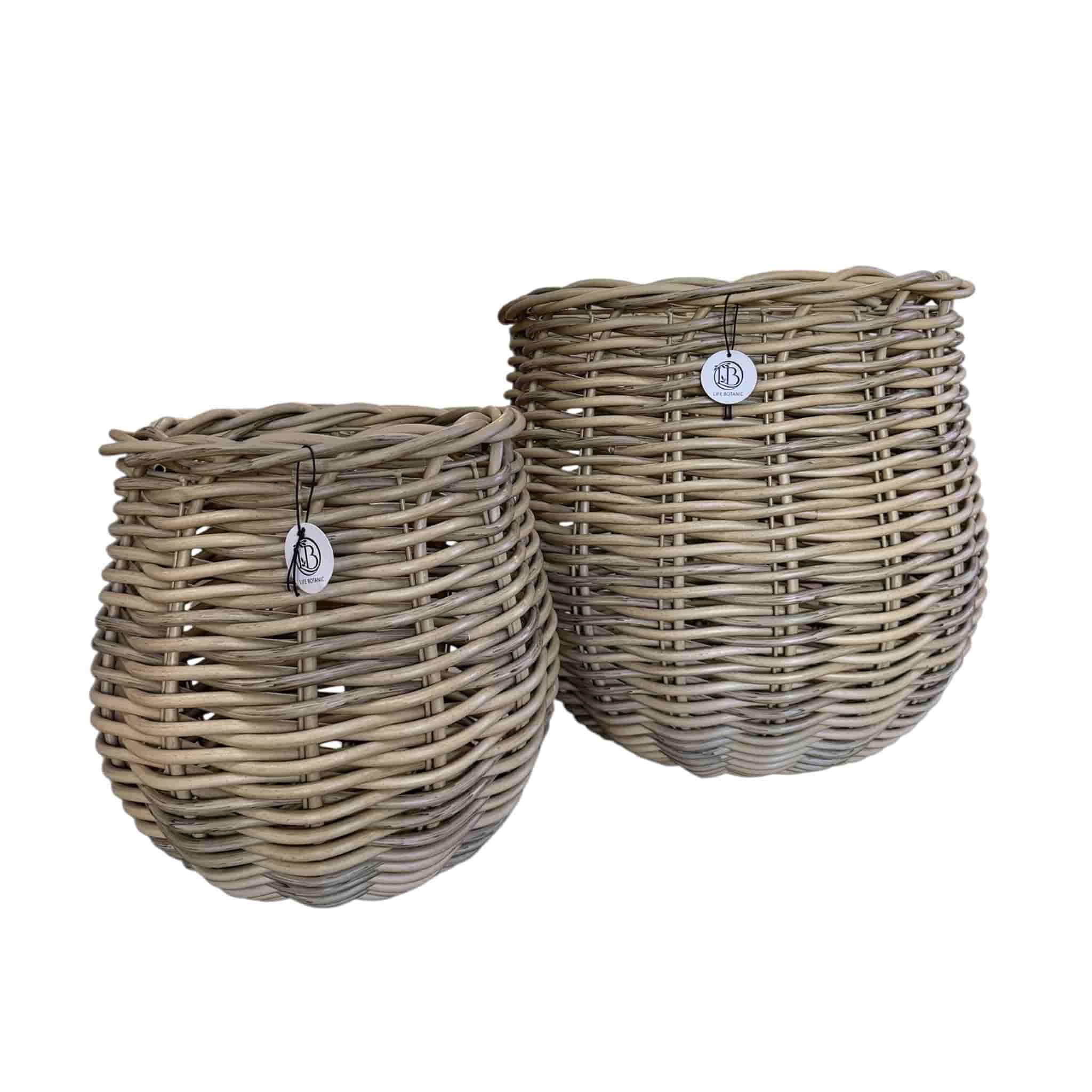 Set 2 Kubu Synthetic Woven Planters