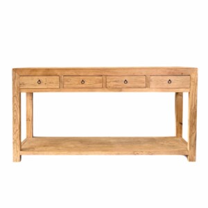 Yvette Reclaimed Console Table With Shelf