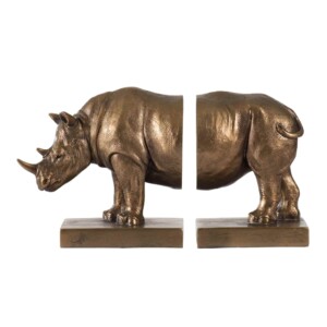 Rhinoceros Bookends