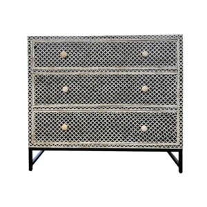 Uroko Inlay Chest Of Drawers Black