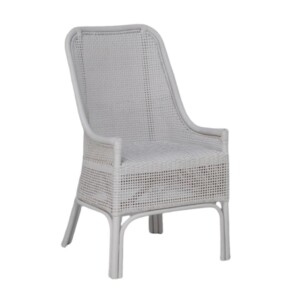 Albany Rattan White Chair (ONLY 2 LEFT)