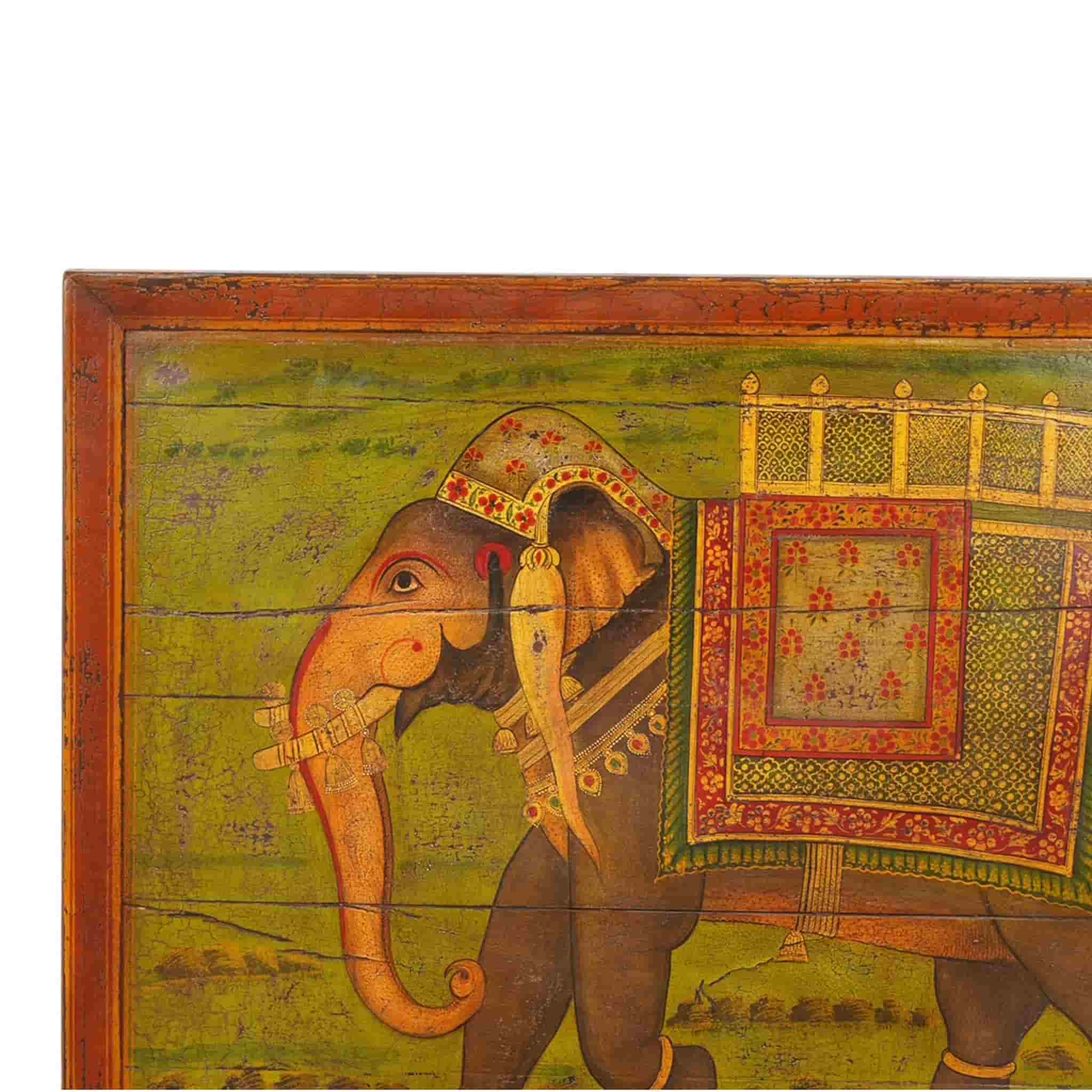 Antique Rajasthani Painted Elephant Panel, circa 1940s Right Panel (ETA AUG 2026) - Image 3