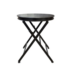 Benson Black Iron Folding Side Table