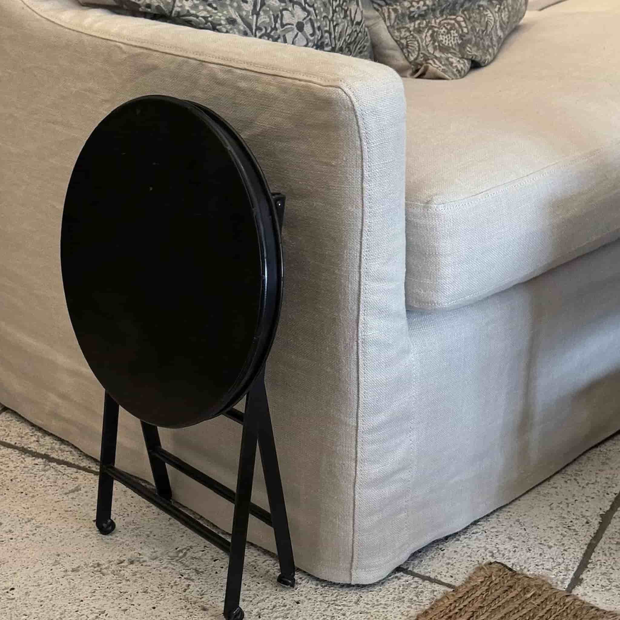 Benson Black Iron Folding Side Table - Image 3
