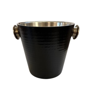 Hammered Single Bottle Champagne Bucket Black & Gold
