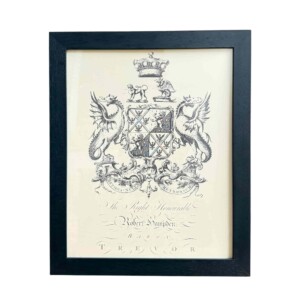 H2 Heraldry Print Wood Framed