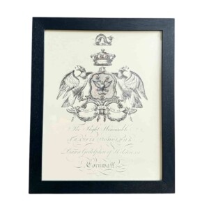 H1 Heraldry Print Wood Framed