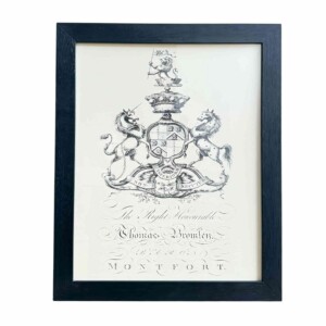 H3 Heraldry Print Wood Framed