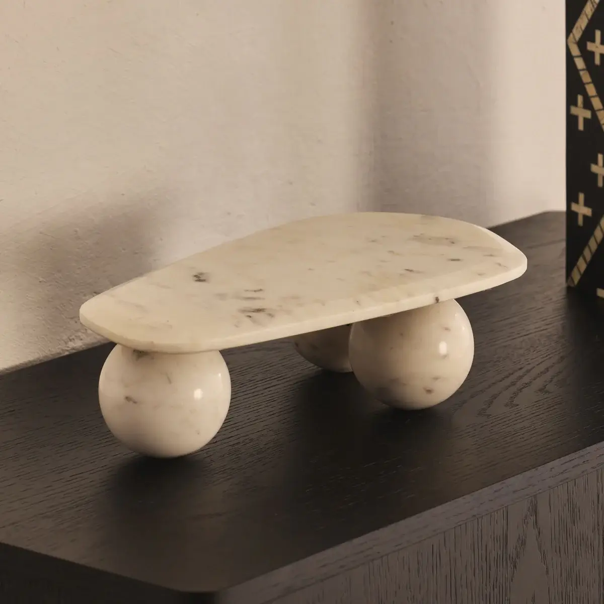 Gio Marble Platter White - Image 3