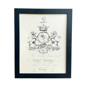 H4 Heraldry Print Wood Framed
