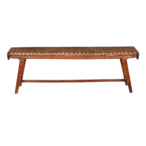 Milano Mid-Century Buffalo Leather Bench (ETA AUG 2026)