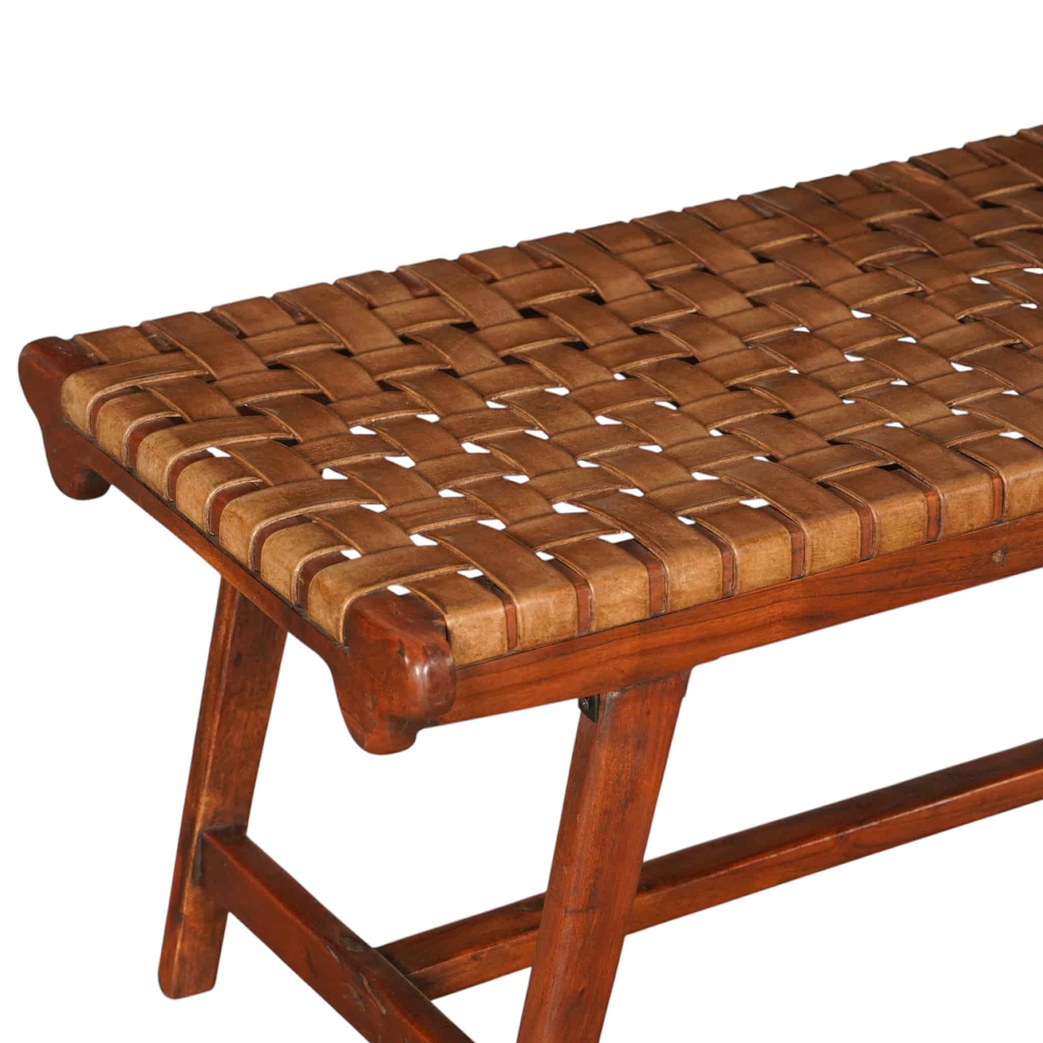 Milano Mid-Century Buffalo Leather Bench (ETA AUG 2026) - Image 3