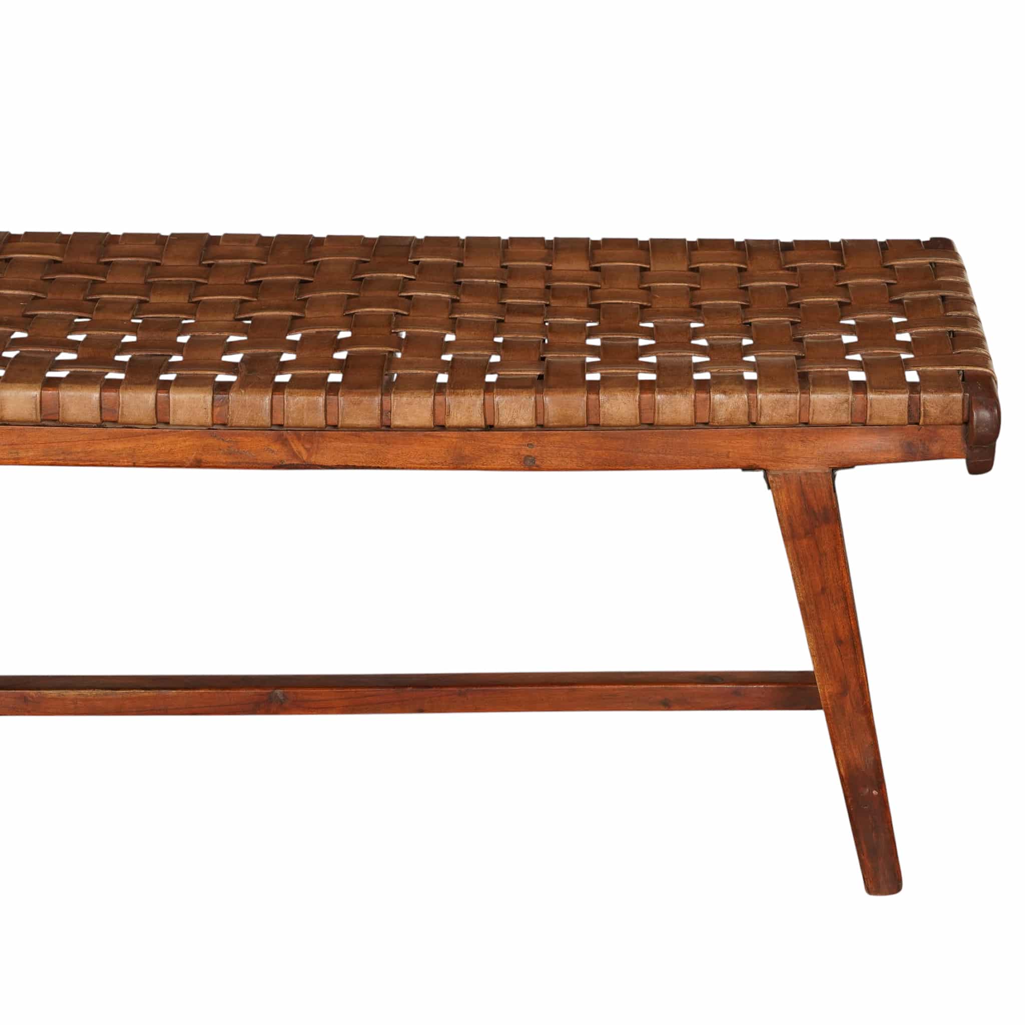 Milano Mid-Century Buffalo Leather Bench (ETA AUG 2026) - Image 2