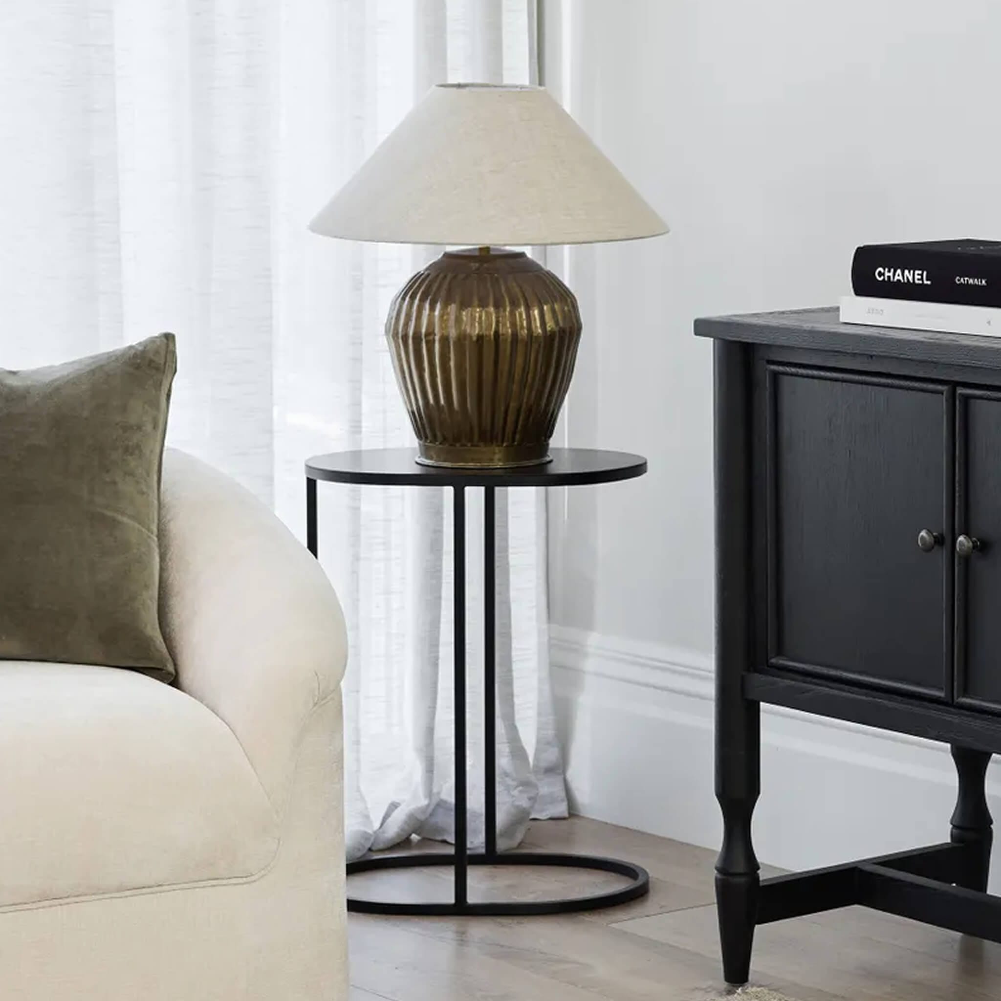Oval Couch Side Table Black - Image 3