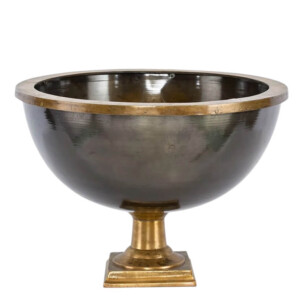 Round Footed Ice Bucket Antique Brass